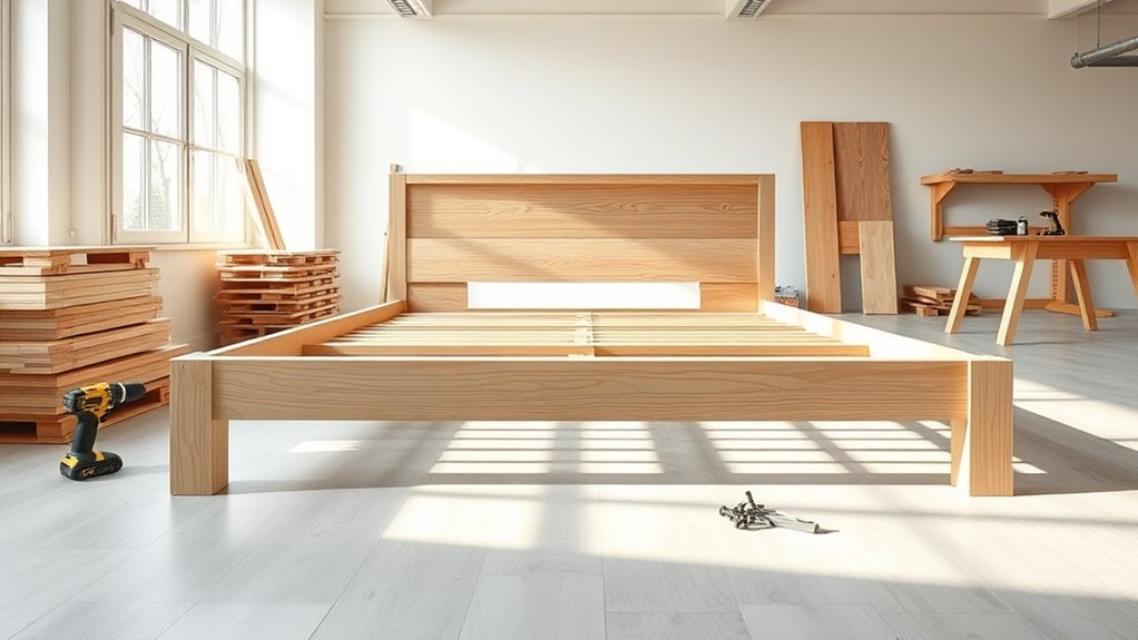 king bed frame construction guide
