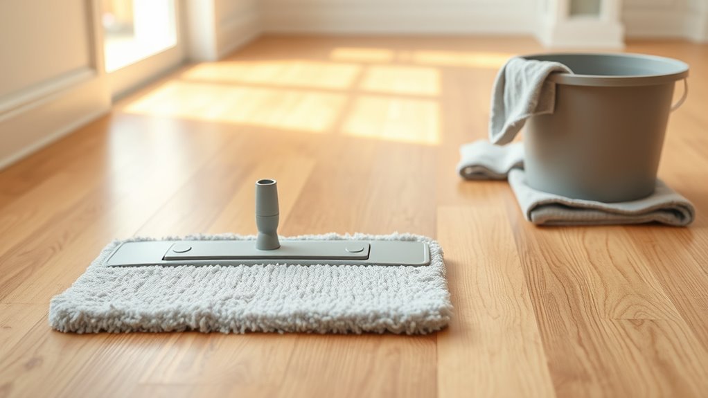 proper wood floor mopping