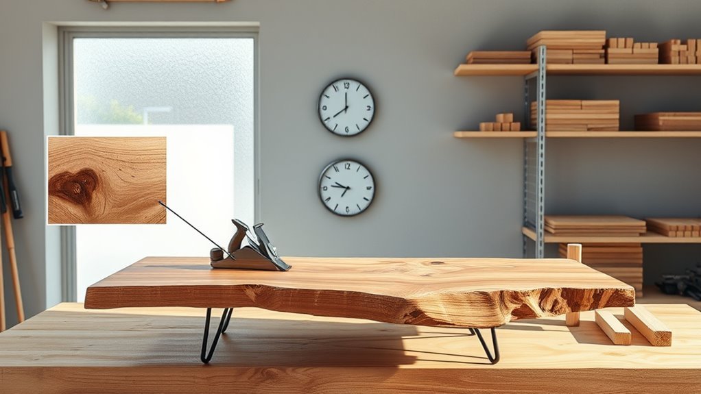 quick live edge table project