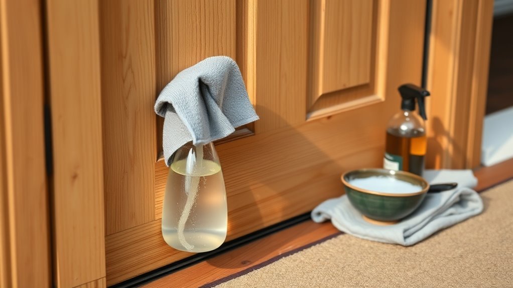 quick wood door cleaning method