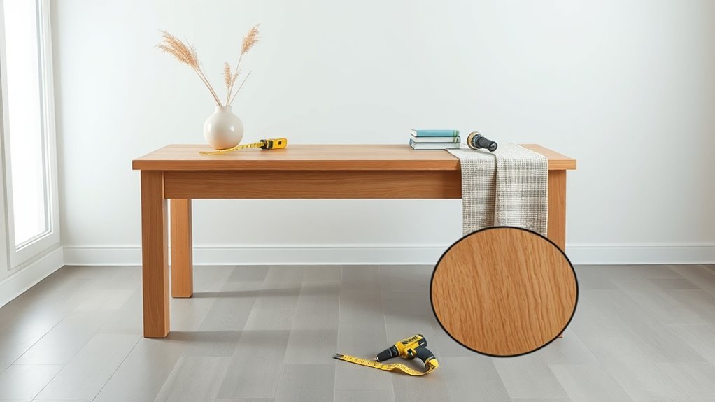 simple sofa table construction