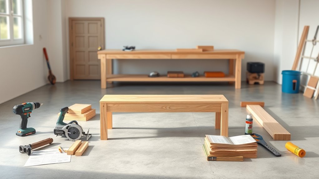 weekend wood bench project