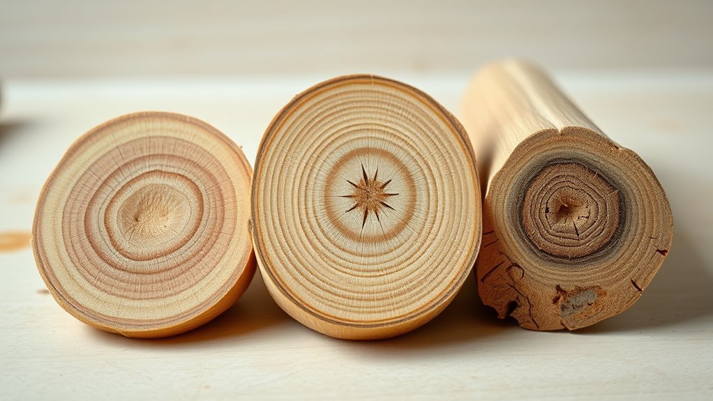 wood grain affects color absorption